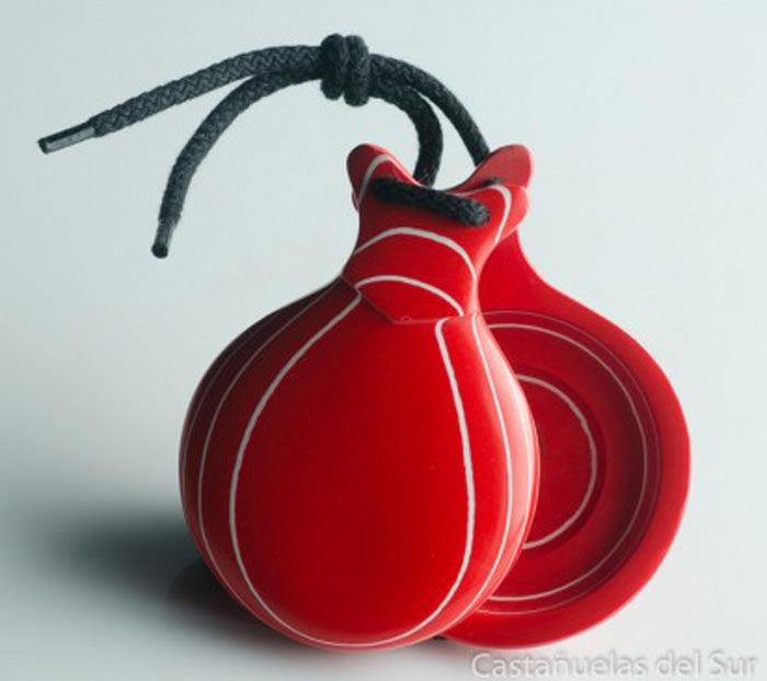 Red Glass Castanet Double Box