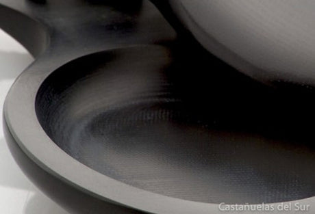 Castagnettes en tissu noir, boîte normale