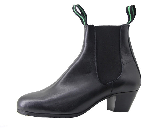 Bota flamenco cremallera piel negra 35/46