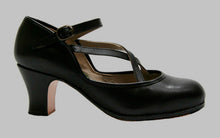 Chaussure de danse flamenco professionnelle, cuir noir