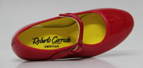 Zapato de Flamenca Charol Rojo