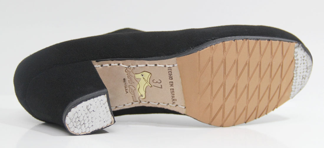 Zapato de baile flamenco profesional ante negro