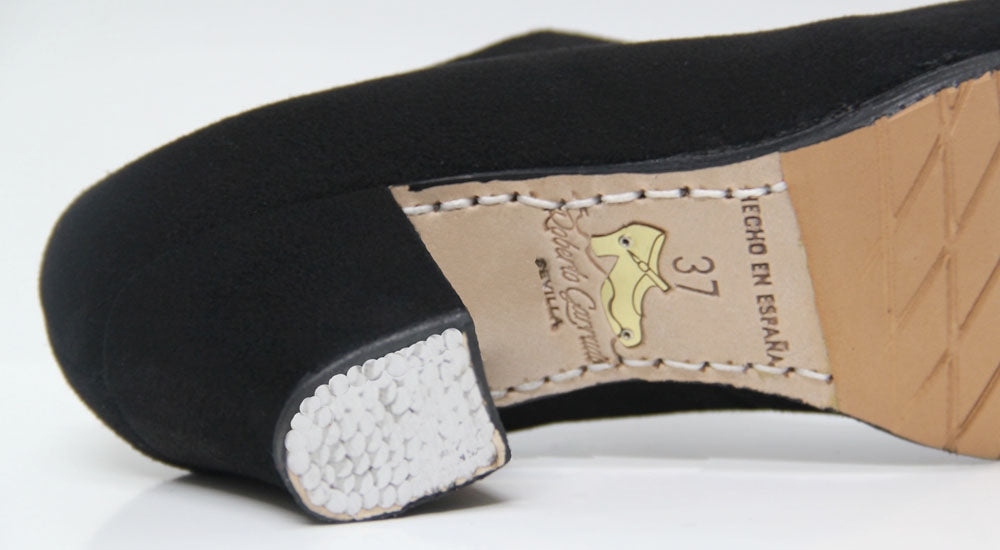 Zapato de baile flamenco profesional ante negro