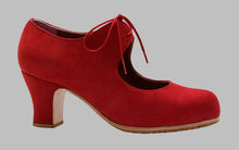 Zapato de baile flamenco profesional ante rojo