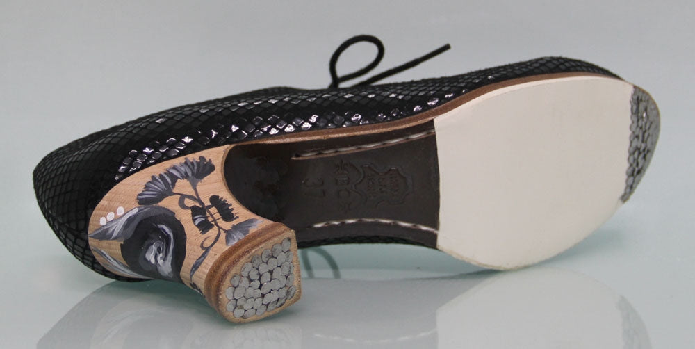 Chaussure de danse flamenco professionnelle Black Snake Fantasy