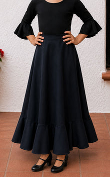 Black flamenco skirt for girls