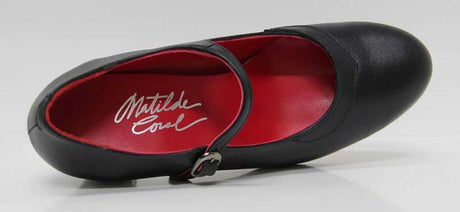 Chaussure de danse flamenco professionnelle, cuir noir