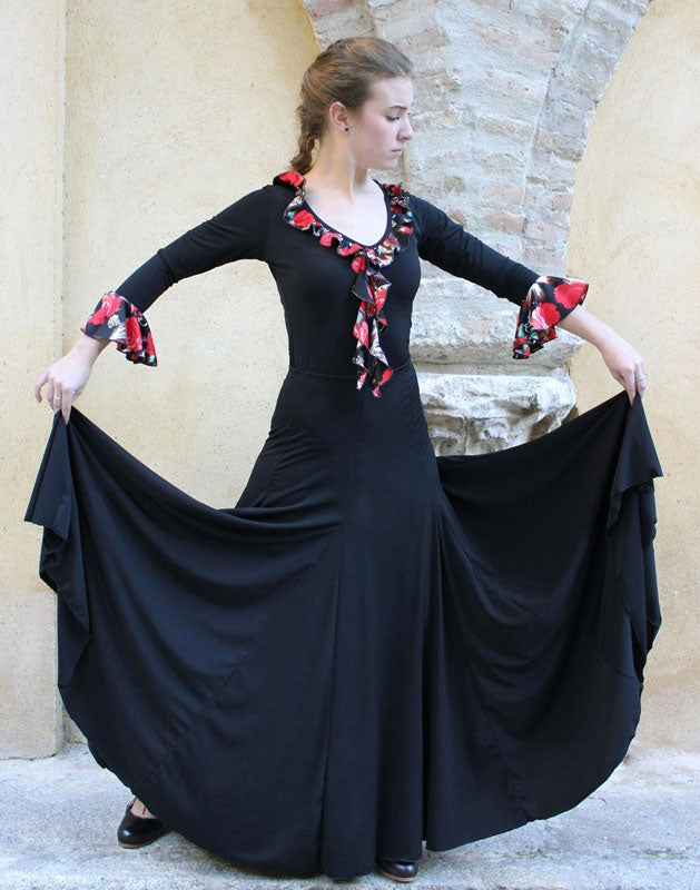 Jupe de flamenco très évasée en différentes couleurs