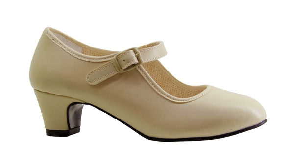 Zapato de Flamenca Beige