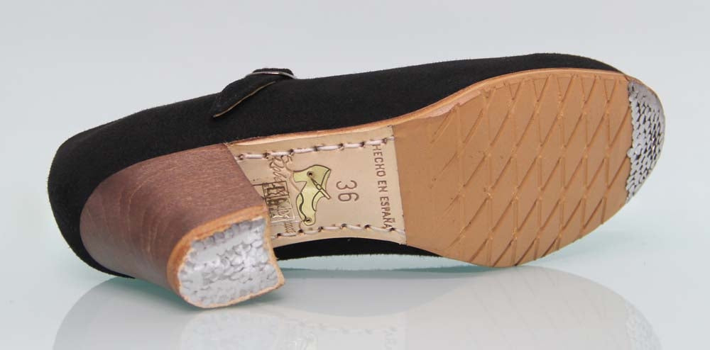 Zapato de baile flamenco profesional ante negro