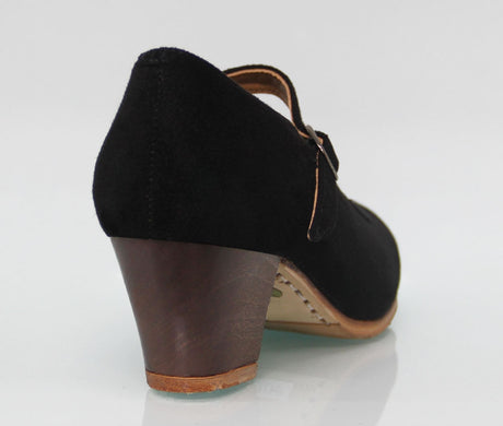 Chaussure de danse flamenco professionnelle en daim noir