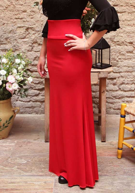 Falda Flamenco Roja Entallada