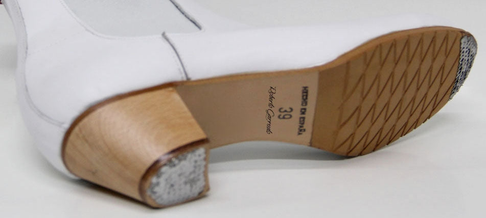 Botte de flamenco en cuir beige