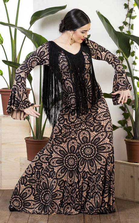 Alosno Printed Flamenco Dress