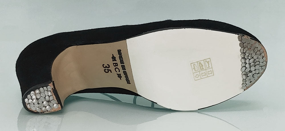 Zapato de baile flamenco semiprofesional ante negro