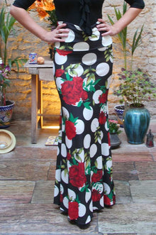 Jupe flamenco imprimée à godets