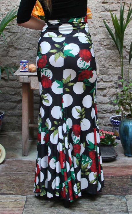 Falda Flamenco Estampada Godet