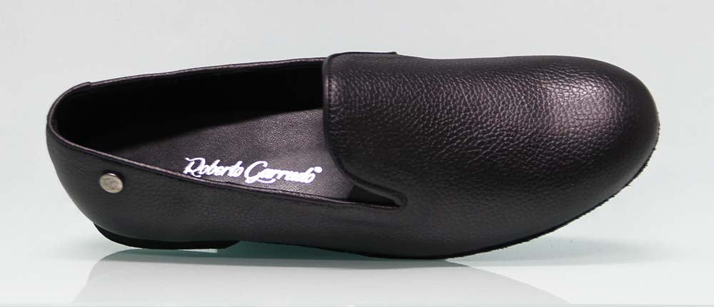 Men's black leather ballroom dancing shoe