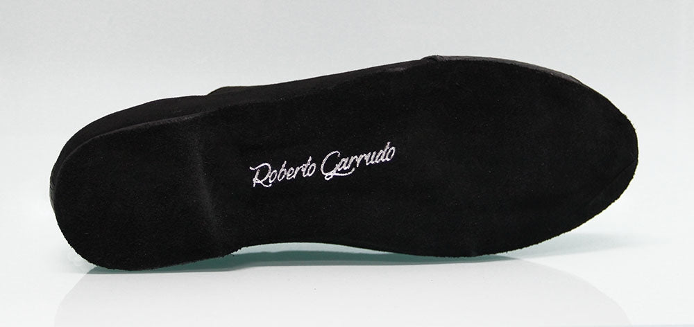 Men's black leather ballroom dancing shoe