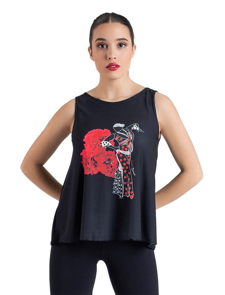 Camiseta Flamenco Claveles