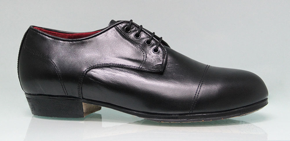 Chaussure de flamenco professionnelle noire à talon bas