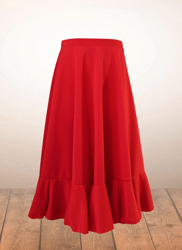 Jupe de flamenco rouge pour fille
