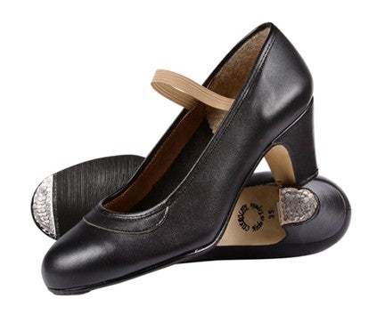 Zapato Semiprofesional Piel Negro Elástico
