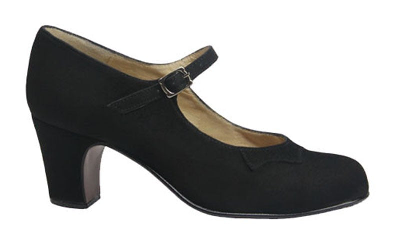 Chaussure de danse flamenco semi-professionnelle en daim noir