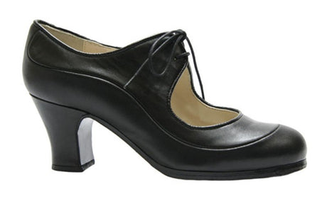 Zapato de Baile Flamenco Profesional Piel Negro