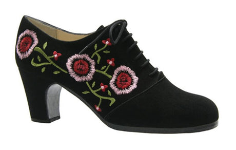 Zapato de Baile Flamenco Profesional Inglés Ante