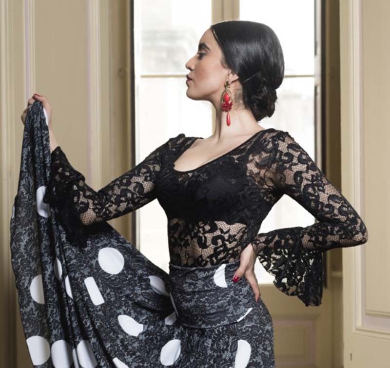 Body flamenco en dentelle noire
