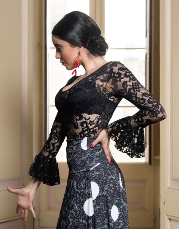 Body flamenco en dentelle noire