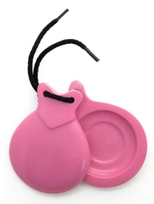 Castagnettes de concert en fibre rose, boîte double