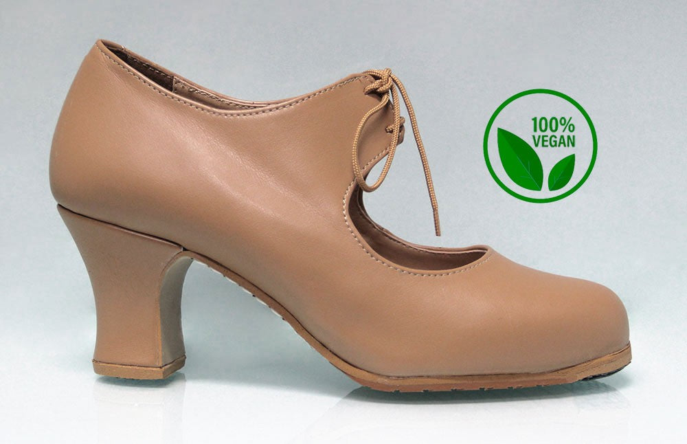 Zapato de baile flamenco "VEGANO" beige