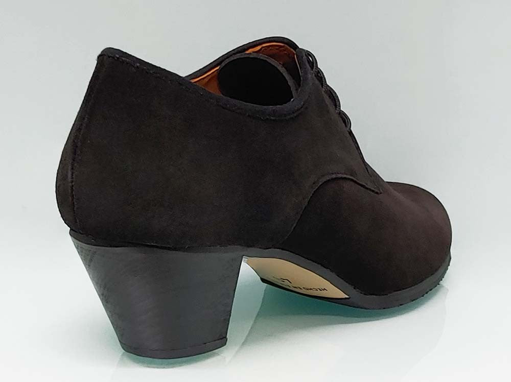 Chaussure de flamenco semi-professionnelle pour homme en daim noir