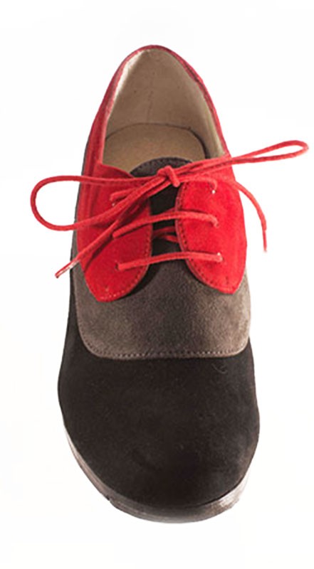 Chaussure de danse flamenco professionnelle en daim tricolore