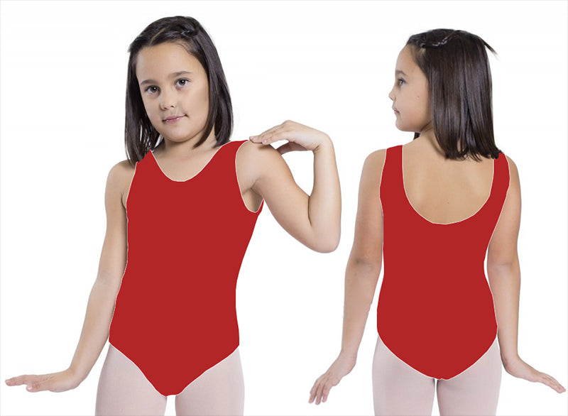 Maillot Niña Rojo Tirante Ancho
