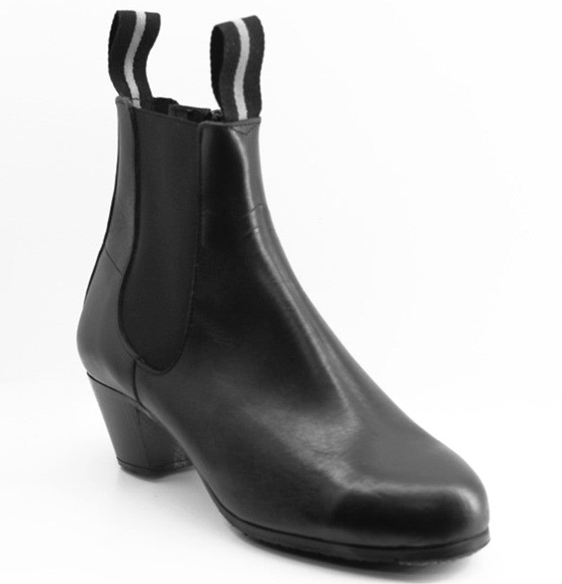 Bota baile flamenco semiprofesional piel negro 24/46