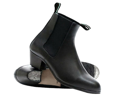 Bota Baile Flamenco  Semiprofesional Piel Negro 24/46