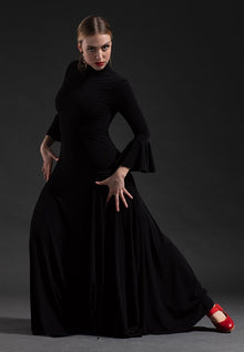 Robe de flamenco noire Amelia