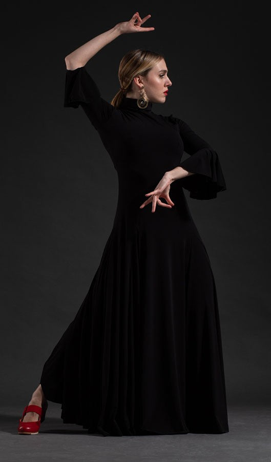 Robe de flamenco noire Amelia