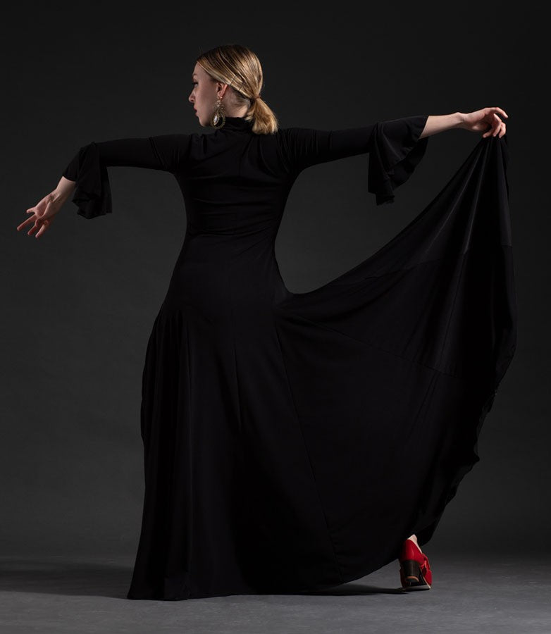 Robe de flamenco noire Amelia