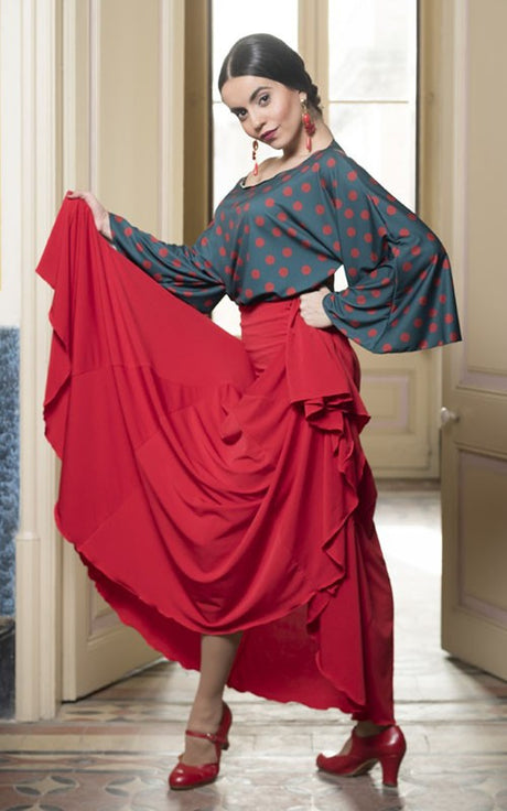 Jupe flamenco Cala Roja avec ceinture