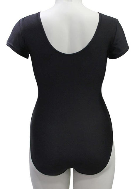 Maillot Negro Manga Corta Señora