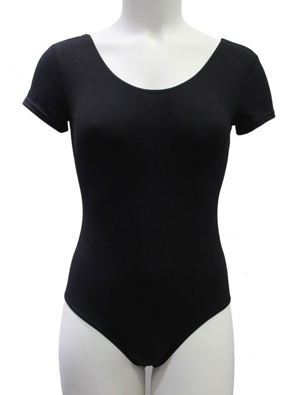 Maillot noir à manches courtes pour femme