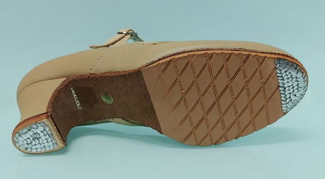 Chaussure de danse espagnole CHARACTER en cuir beige