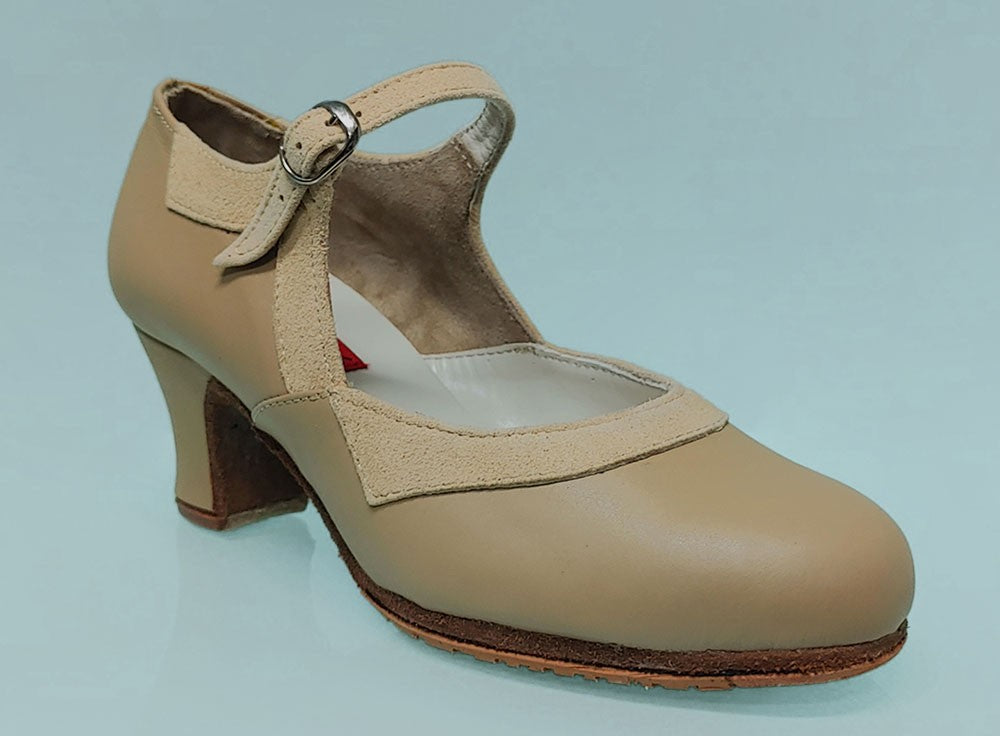 Zapato CARÁCTER Danza Española Piel Beige