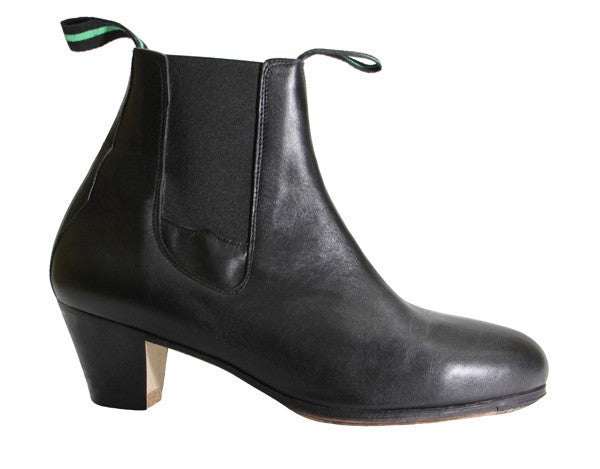 Botte de flamenco professionnelle en cuir noir