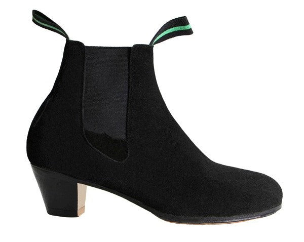 Botte de flamenco professionnelle en daim noir