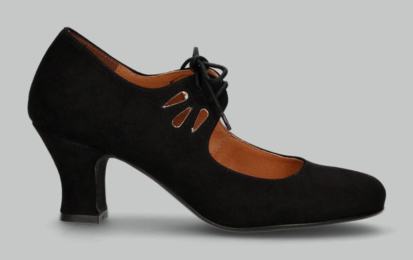 Flamenca Cordones Antelina Negro